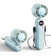 SIMUSI Foldable Handheld Fan with Cooling Compress, 1-100 Speed Adjustable, Portable Mini Fan wit...