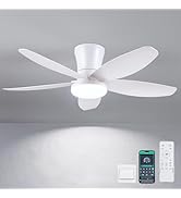 Surtime Ceiling Fans with Lights-36 Low Profile Ceiling Fan with Light and Remote/APP Control,Flu...