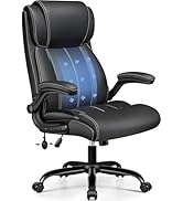 BESTFAIR Ergonomic Office Chair - Desk Computer Chair, Leather High Back Executive Chairs with Ad...