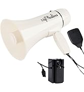 MyMealivos 35 Watt Power Portable Megaphone Speaker PA Bullhorn with Detachable Handheld Micropho...