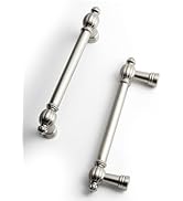 BEILEIOU Brushed Nickel Zinc Alloy Cabinet Pulls - 3-3/4"(96mm) Hole Center Classic Vintage Drawe...