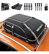 VENTURE 4TH Rooftop Cargo Carrier - 21 Cubic Feet Waterproof Car Roof Cargo Bag with Tie-Down &amp; C...