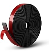 Neoprene Rubber Strips, 1/2" Wide X 1/16" Thick X 115" Long Adhesive Solid Rubber Strips Sheet, R...