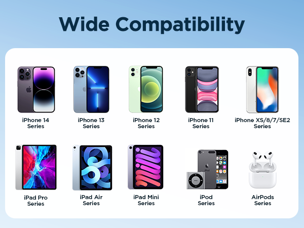 short USB C to Lightning Cable 1ft