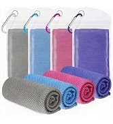 ExTowel Excellent Cooling Towel 4 Pack 40"x12", Instant Cold Gym Towel for Men Women, Soft Sports...