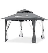 JANCANOPY Grey Gazebo Cover Compatible with ABC, Master, B01N413ZYI,B0899HY4YW,B082H8N56R, B09JYL...