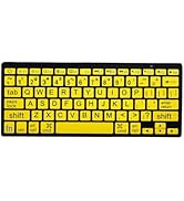 HXMJ-Large Print Mini Bluetooth Keyboard Compatible with iPad,iPhone,iPod,MacBook for Seniors and...