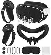Silicone Cover Set Compatible with Oculus/Meta Quest 3 Accessories, Touch Controller Grips Cover,...