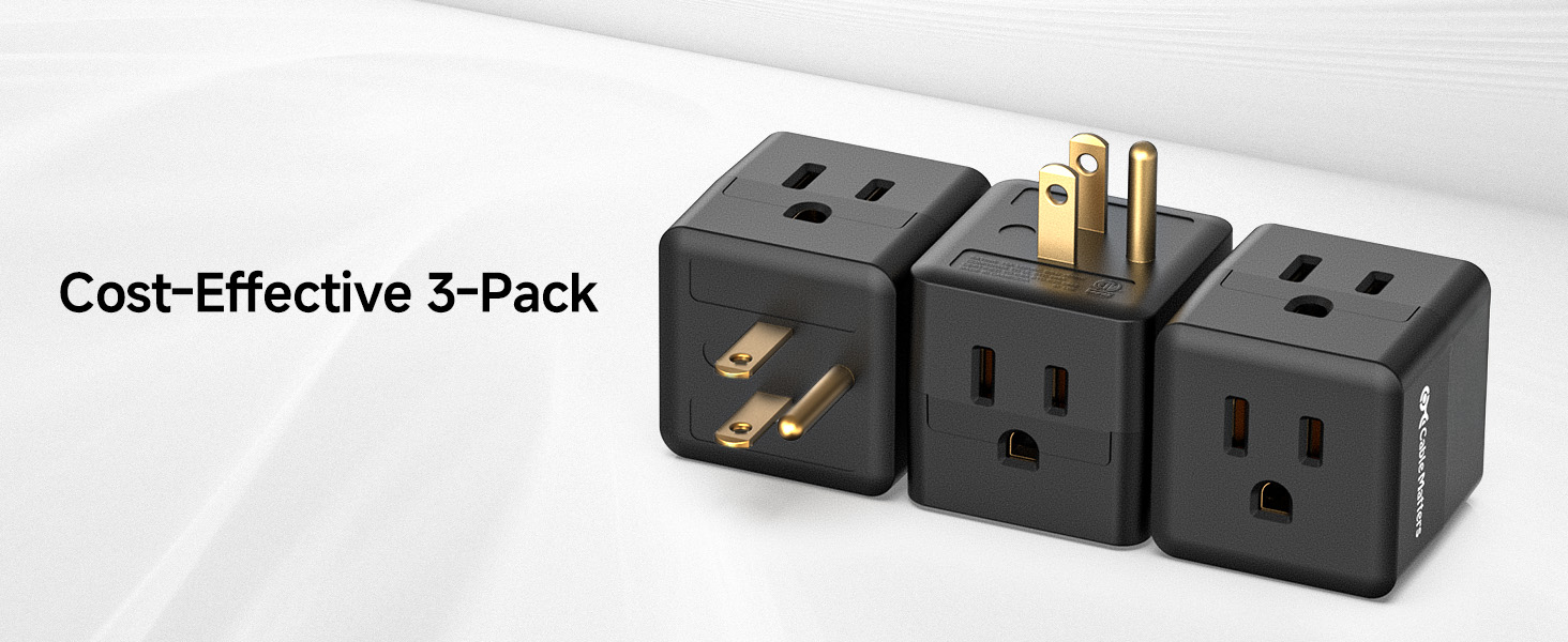 3 way plug adapter offering a sleek and practical solution for multiple device connections