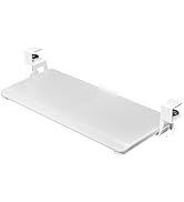 BONTEC Small Keyboard Tray Under Desk, Pull Out Keyboard &amp; Mouse Tray with C Clamp, 20 (24.6Inclu...