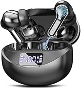 Fhumsh Wireless Earbuds, Bluetooth 5.4 Headphones HiFi Stereo 50H Playback LED Digital Display Ea...