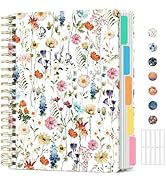 Large Spiral Lined Notebooks for Work With Removable Dividers &amp; Tabs, 8.5"x11" Hardcover 5 Subjec...