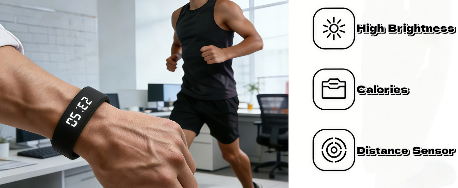 Vibrating Alarm Wristband Electric Clock Watch Shock Silent Sleeps Wrist Sleep Bracelet for Heavy