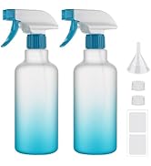 Hethyo Spray Bottles 16.9oz/500ml Plastic Spray Bottle for Hair Mist/Stream Empty Spray Bottle He...