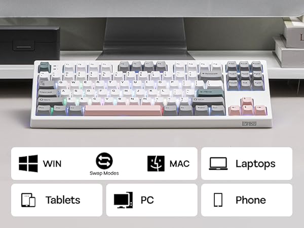 EPOMAKER TH87 Wireless Mechanical Keyboard with 10000mAh Battery