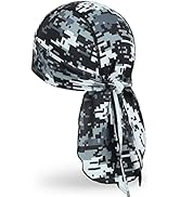 MELASA Cooling Do Rags Skull Cap Helmet Liner, Sweat Head Wraps Bandanas for Men Running Cycling ...