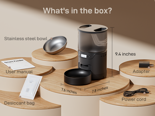 cat water fountain and food dispenser