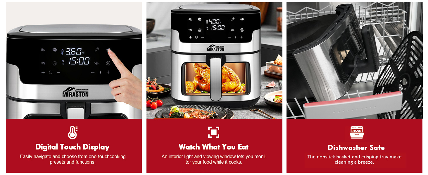 8.5QT touchscreen model air fryer