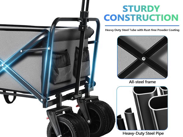 foldable wagon with big wheel