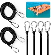 2 Pcs 118 Inch Lily Pad Bungee Cord with Floating Locking Carabiners, Heavy Duty Foam Water Pad A...