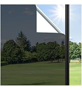 Haton Window Privacy Film One Way Window Tint Film Sun Blocking Anti UV Window Heat Blocker, Refl...