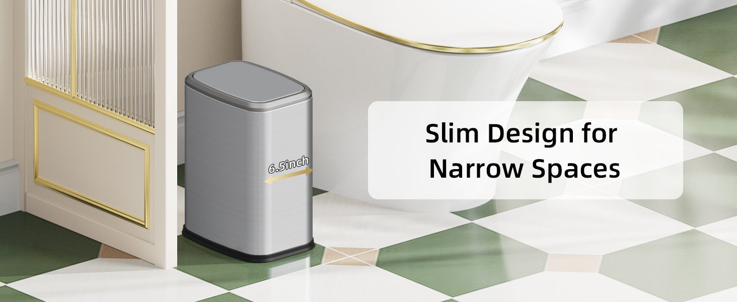 2.1 Gallon Bathroom Trash Can