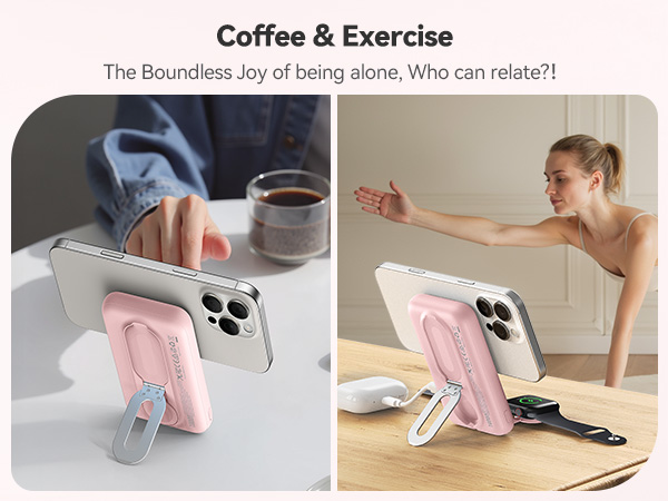 Haloun Magnetic Power Bank pink-5-3m