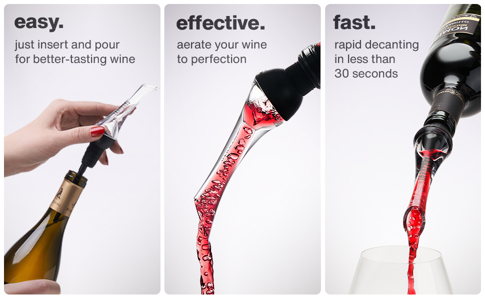 Vintorio Wine Aerator Pourer is easy, effective, and fast