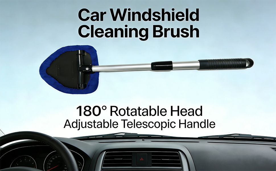 Car Windshield Cleaning Tool with Extendable Handle