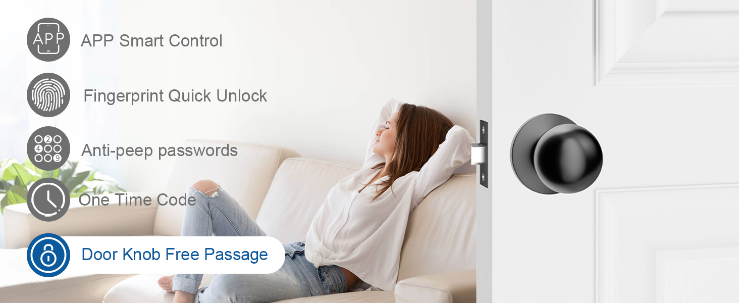 Keypad door lock with handle