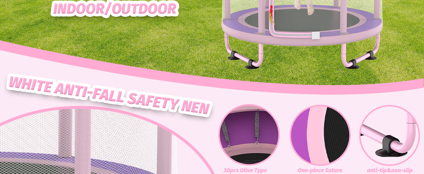 5ft Toddler Mini 6-in-1 Trampoline Indoor Outdoor