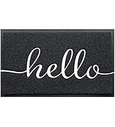BeneathYourFeet Door Mat (30"x17.5",Black), Durable Welcome Mat Low Profile Floor Mat Front Doorm...