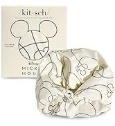 Kitsch Mickey/Minnie Luxury Shower Caps for Women Reusable Waterproof - Large Shower Cap for Wome...