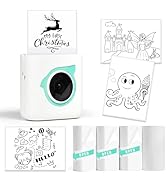 HPRT L8 Mini Portable Thermal Printer with Thermal Paper and 3 Sticker Rolls, Label Maker Machine...
