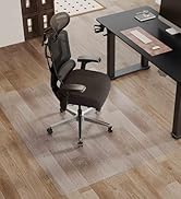 FlexiSpot 40 × 48 inches Clear Office Chair Mat for Hard Floors – Soft-Flex Floor Protector for W...