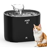 PGID Cat Fountains for Drinking,74Oz/2.2L Pet Cat Water Fountain, Corded Automatic Water Dispense...