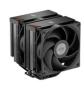 PCCOOLER CPU Air Cooler with Smart Temperature Display, 6 Heatpipes Dual Tower Cooler, Wavy Flow ...