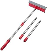 Window Squeegee, 2-in-1 Window Cleaner with 55" Extension Poles, Window Washing Kit, Glass Door C...