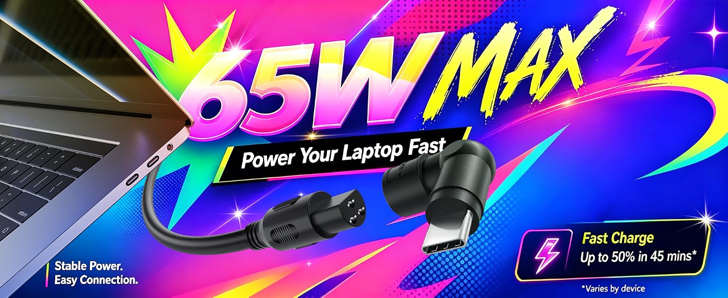 Mini 65W Laptop Charger