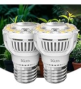 SGLEDs Grow Light Bulbs for Indoor Growing, A15 7W LED Grow Lights for Indoor Plants Seed Startin...
