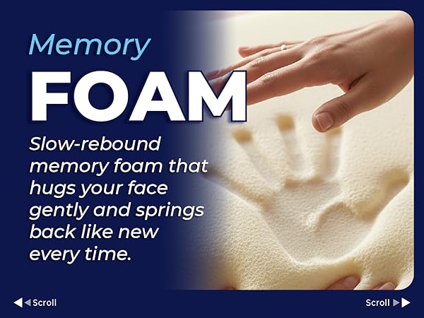 Massage bolster style face pillow for bed, table, portable chair travel use Prone sleep face cradle