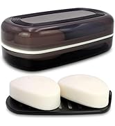 HAYSNA Solid Shampoo Bar Holder, Large Bar Soap Holder, Travel Soap Container, Soap Box with Drai...