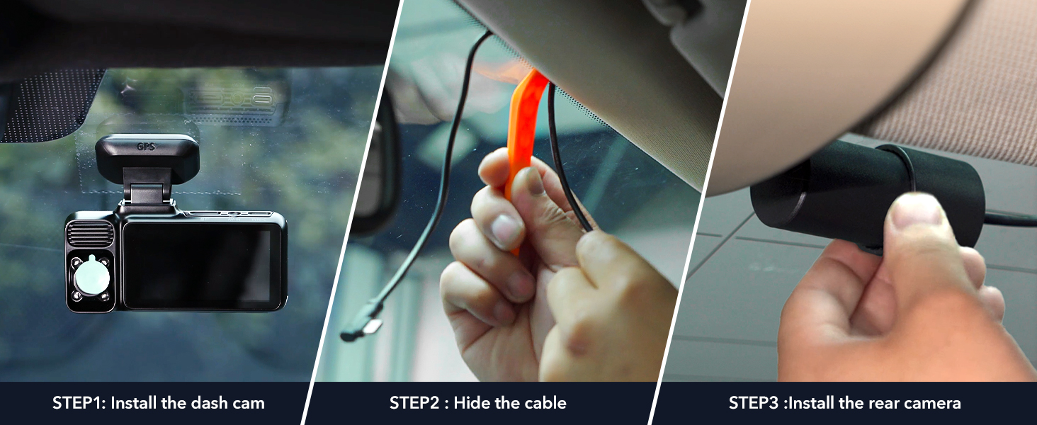 three cahnnel dash cam