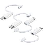 Lightning to USB C Adapter for iPhone 16e/16 Pro/16 Pro Max/16 Plus/16/15,4 Pack USB Type C to Li...
