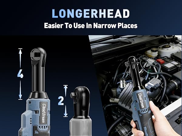 LONGERHEAD Easier To Use In Narrow Places