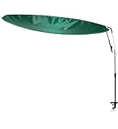 Green Adjustable Office Cubicle &amp; Desk Shade – Oval Design for Wider Coverage, Blocks Light and D...