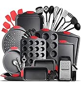 Eatex Nonstick Bakeware Sets with Baking Pans Set, 39 Piece Baking Set with Muffin Pan, Cake Pan ...