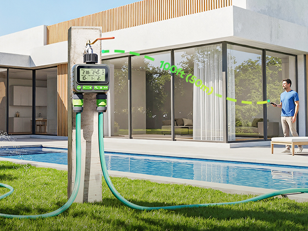 Sprinkler Timer with 3 Individual Programs, Brass Inlet Water Timer for Garden Hose