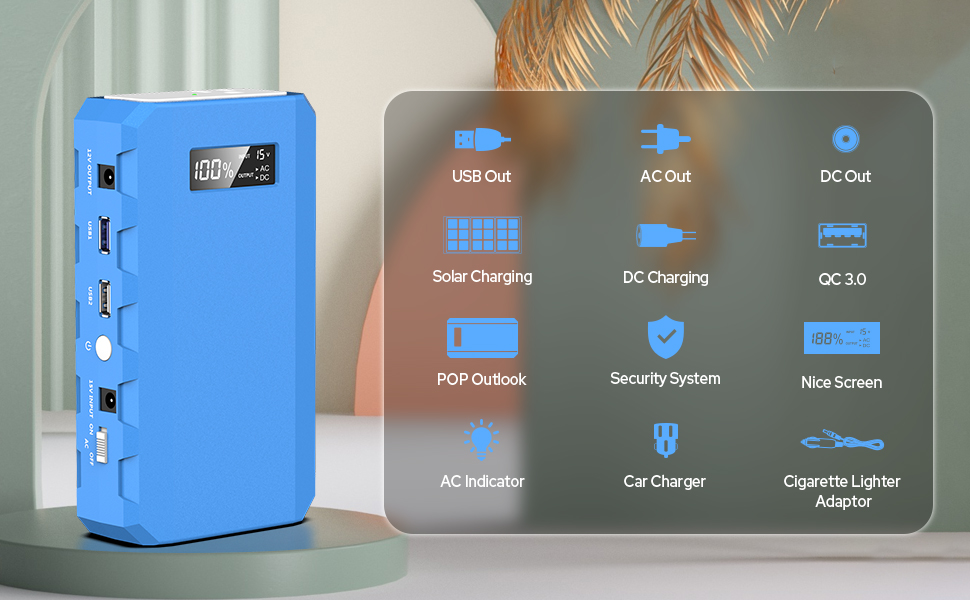 powkey Portable Power Bank with AC Outlet