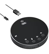 Cykvis Conference Speaker and Microphone, Bluetooth Speakerphone with 360° Voice Pickup, USB-C Pl...